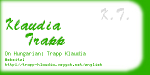 klaudia trapp business card